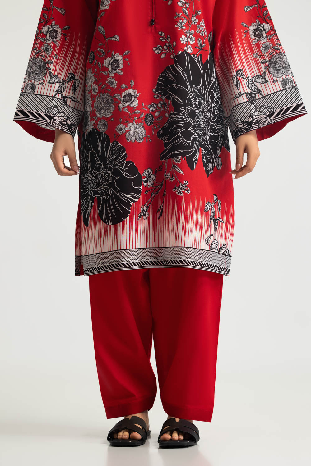 3PC Cotton Printed Suit