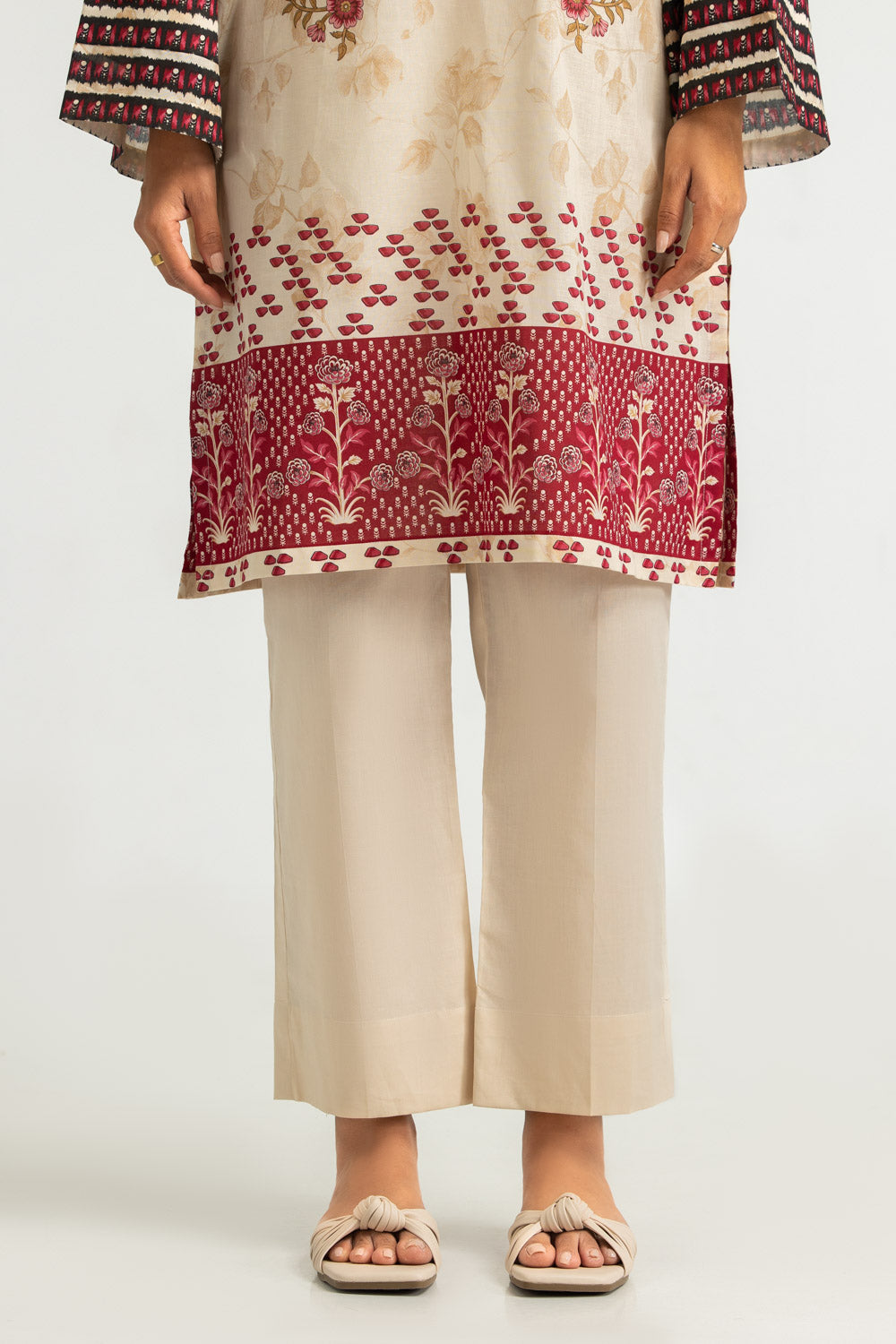 3PC Cotton Printed Suit