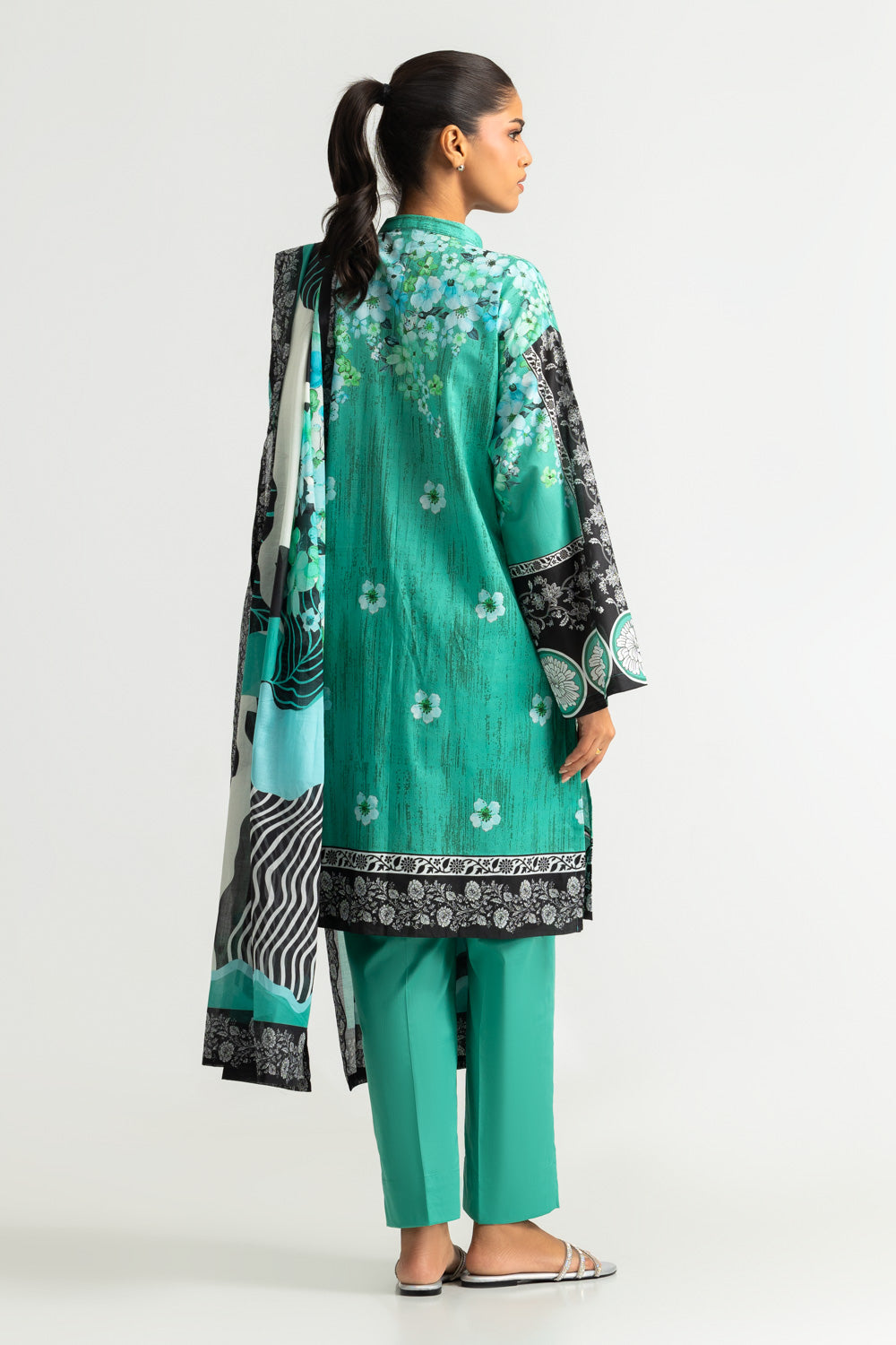 3PC Cotton Printed Suit