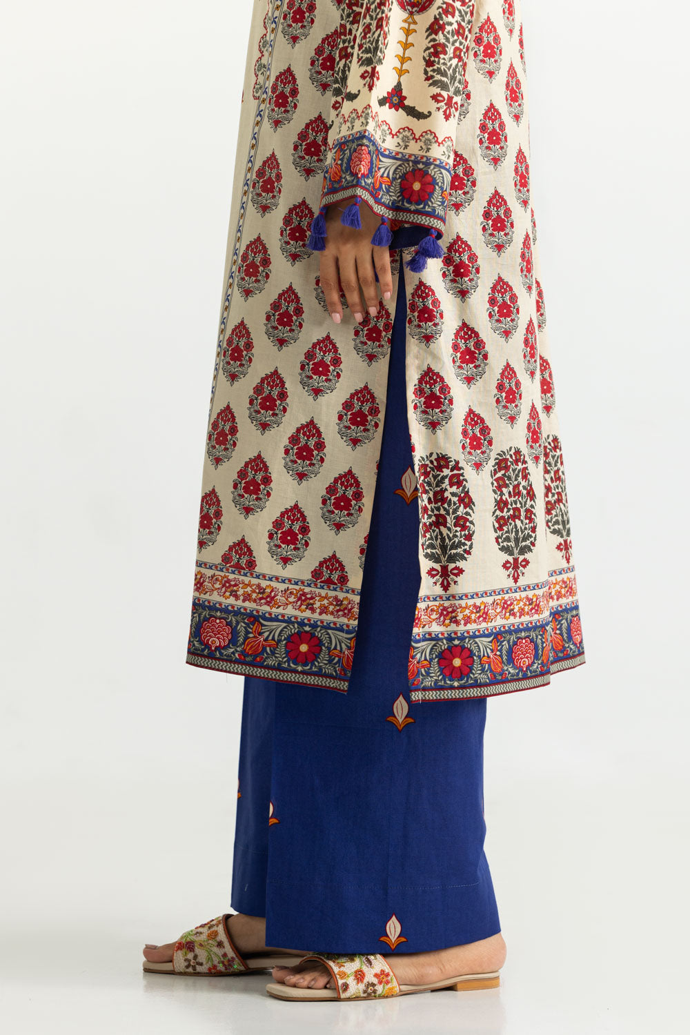 3PC Cotton Printed Suit