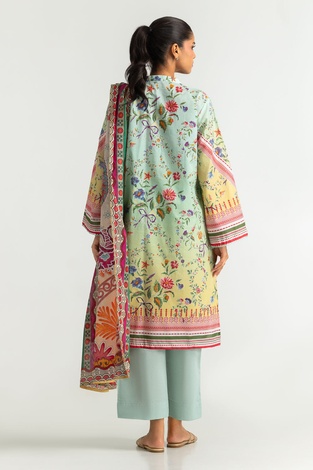 3PC Cotton Printed Suit