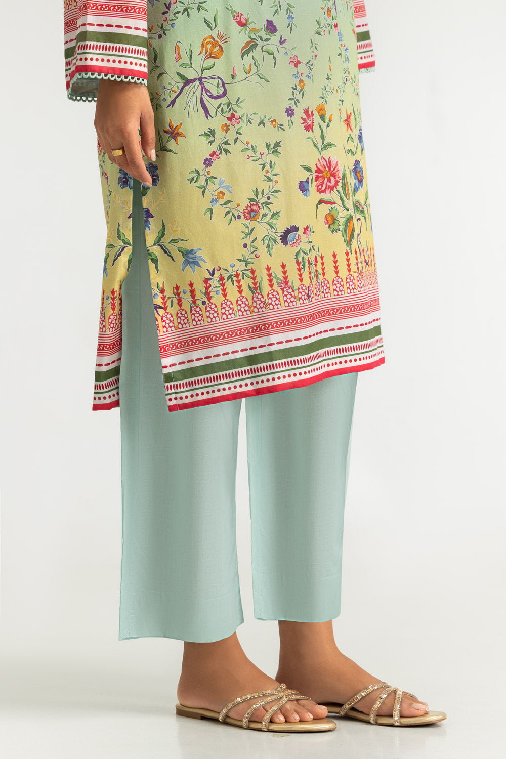 3PC Cotton Printed Suit