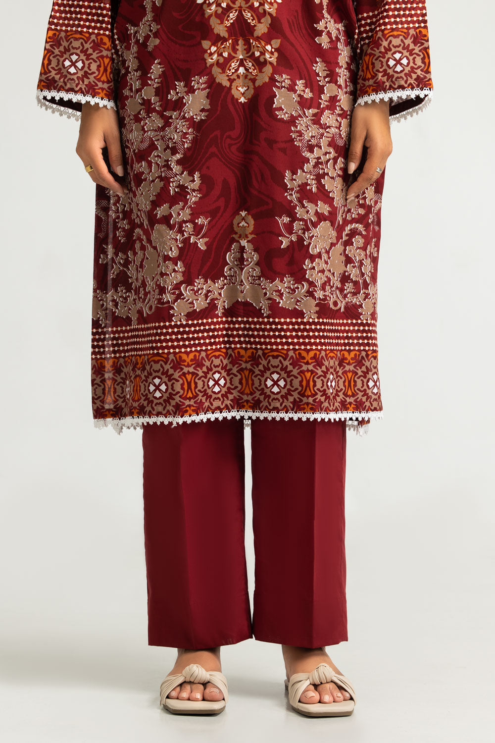 3PC Cotton Printed Suit