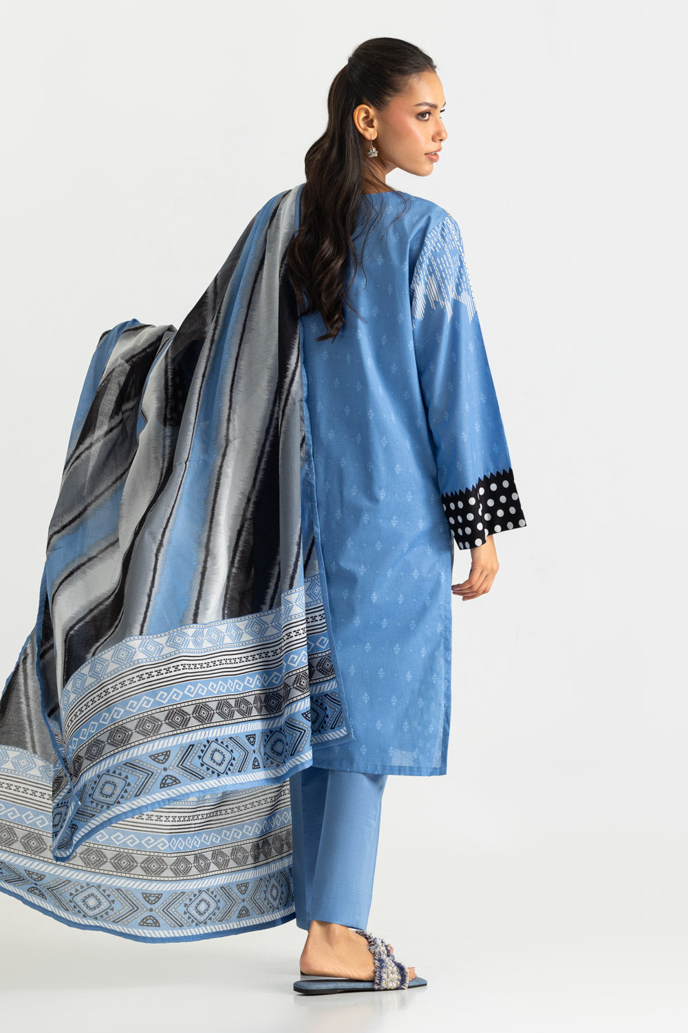 3PC Cotton Printed Suit