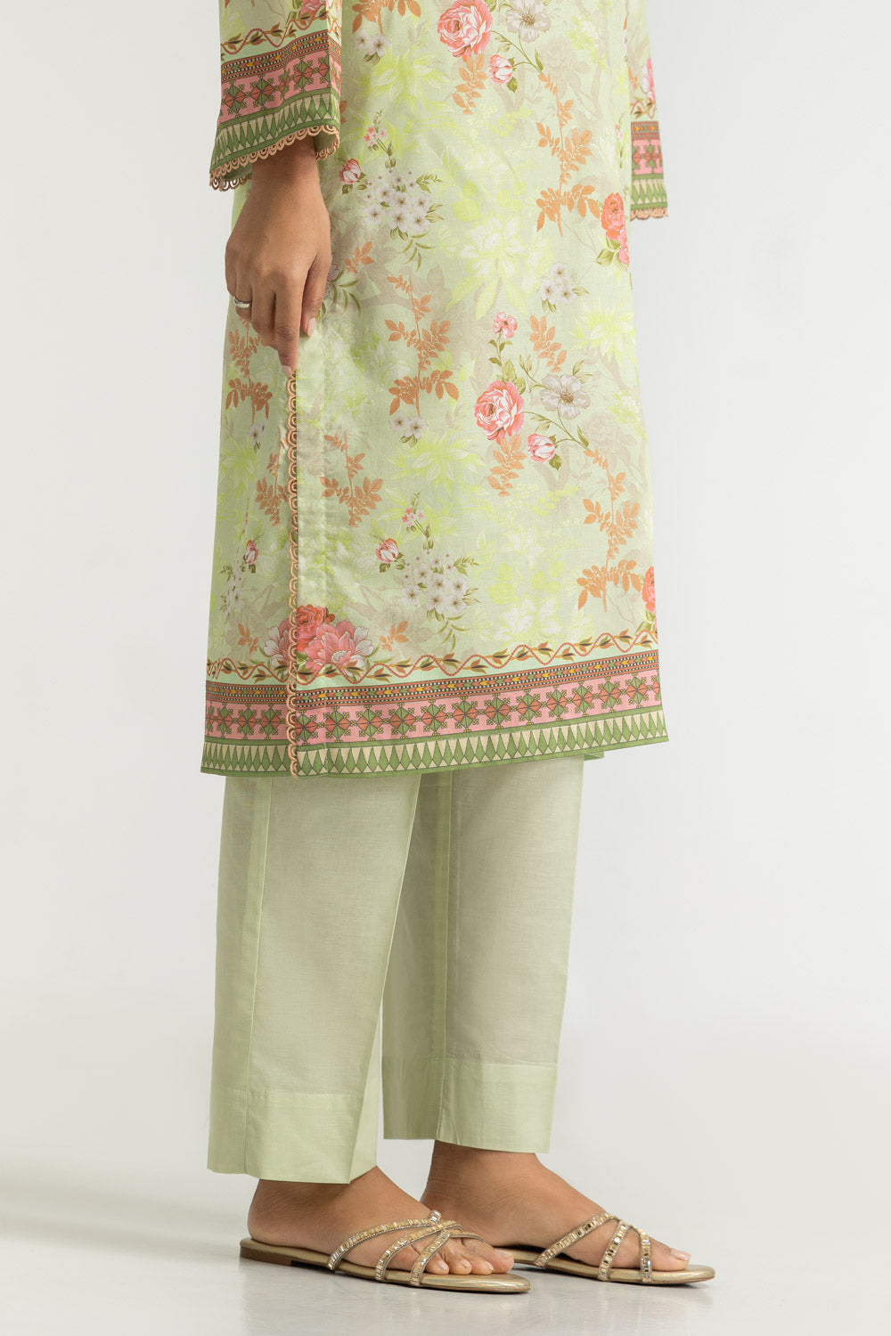3PC Cotton Printed Suit