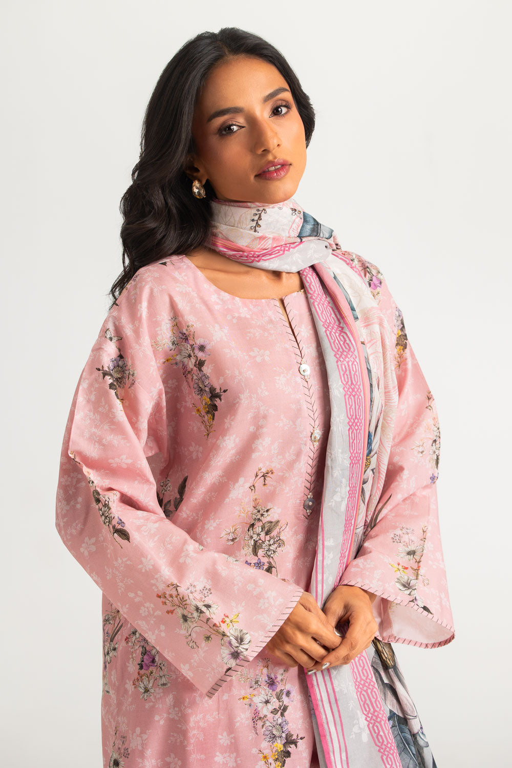 3PC Cotton Printed Suit