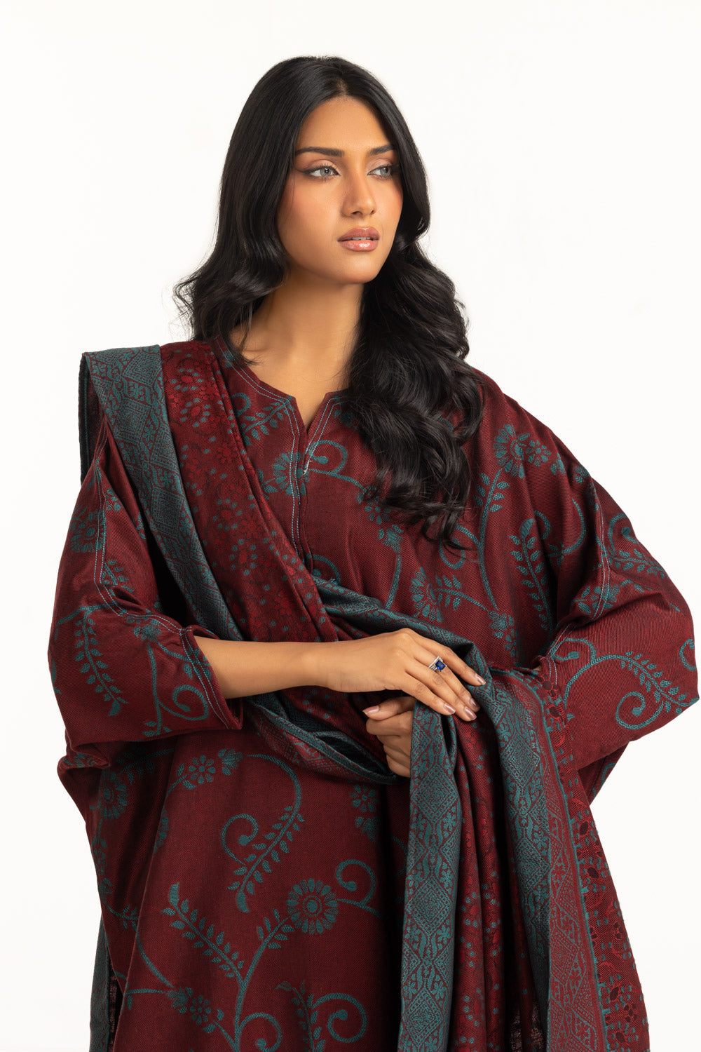 3PC Cotton Viscose Jacquard Suit