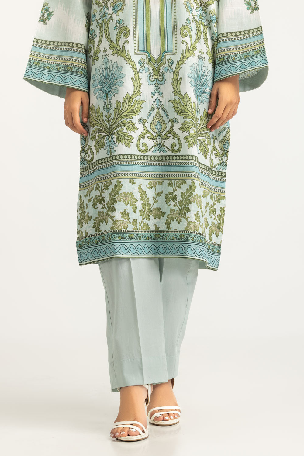 3Pc Cross Hatch Printed Suit