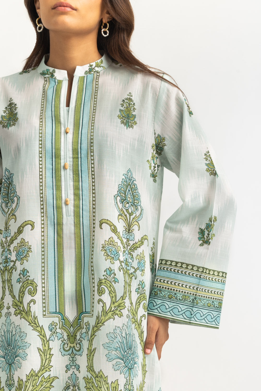 3Pc Cross Hatch Printed Suit