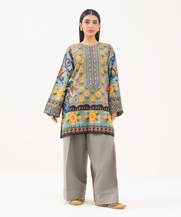 Embroidered Light Khaddar Shirt