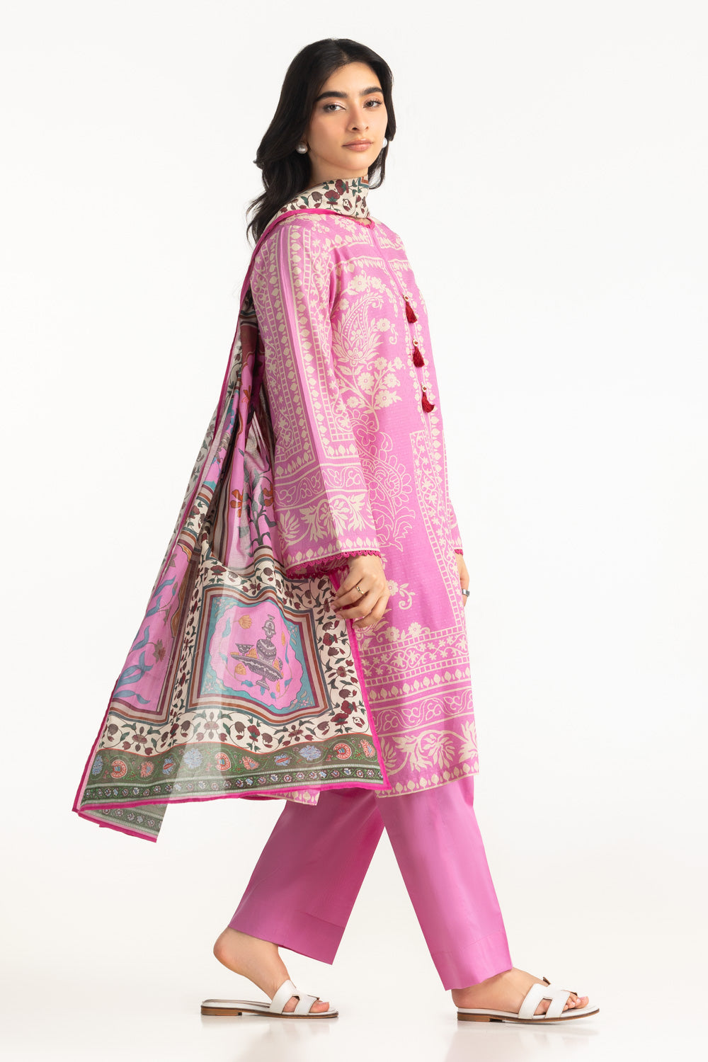 3PC Dobby Printed Suit