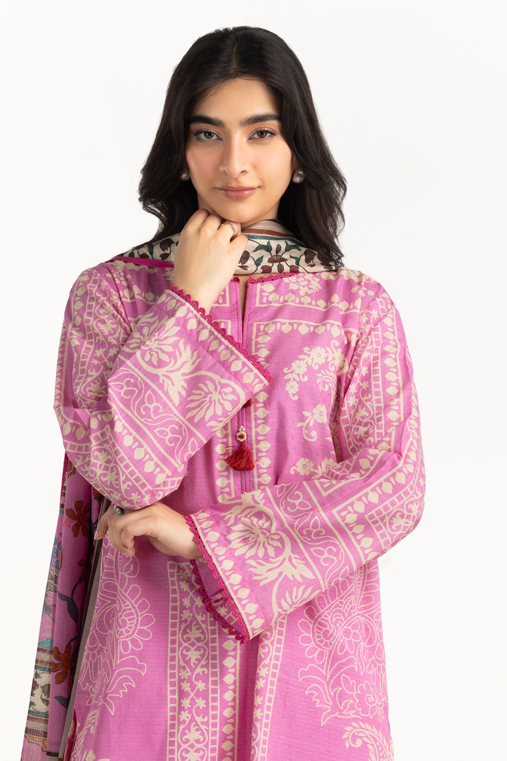 3PC Dobby Printed Suit