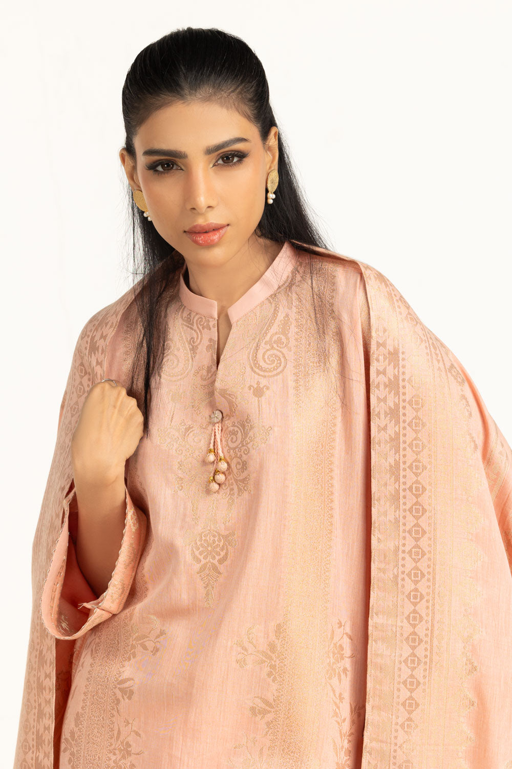 3Pc Dyed Jacquard Suit