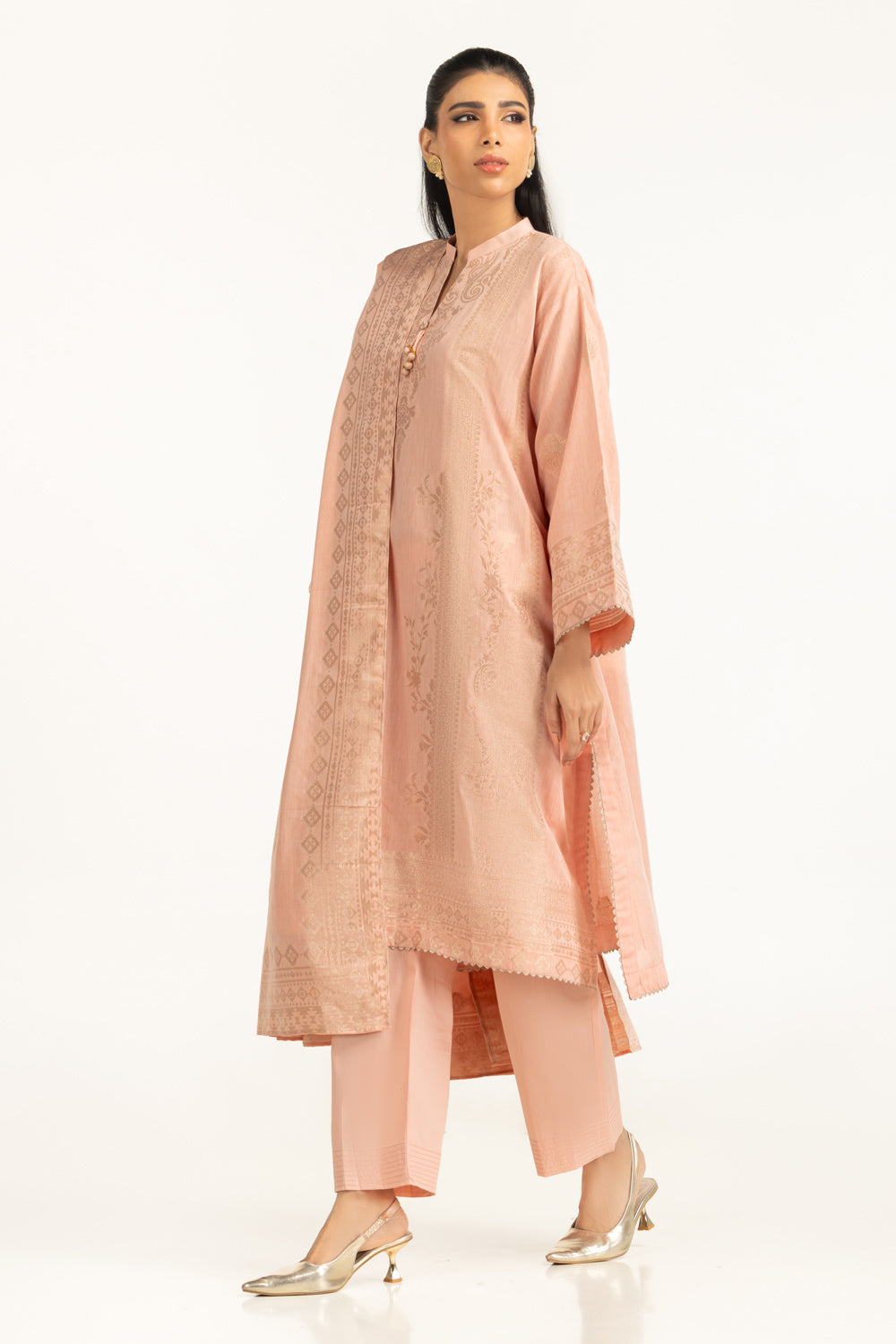 3Pc Dyed Jacquard Suit