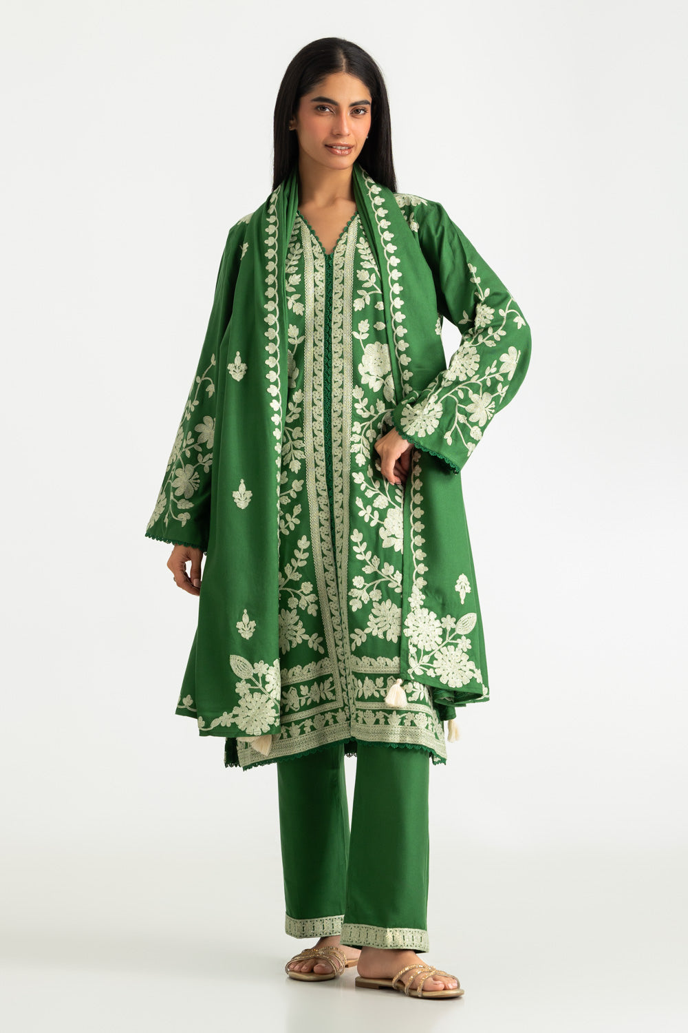 3PC Pashmina Embroidered Suit