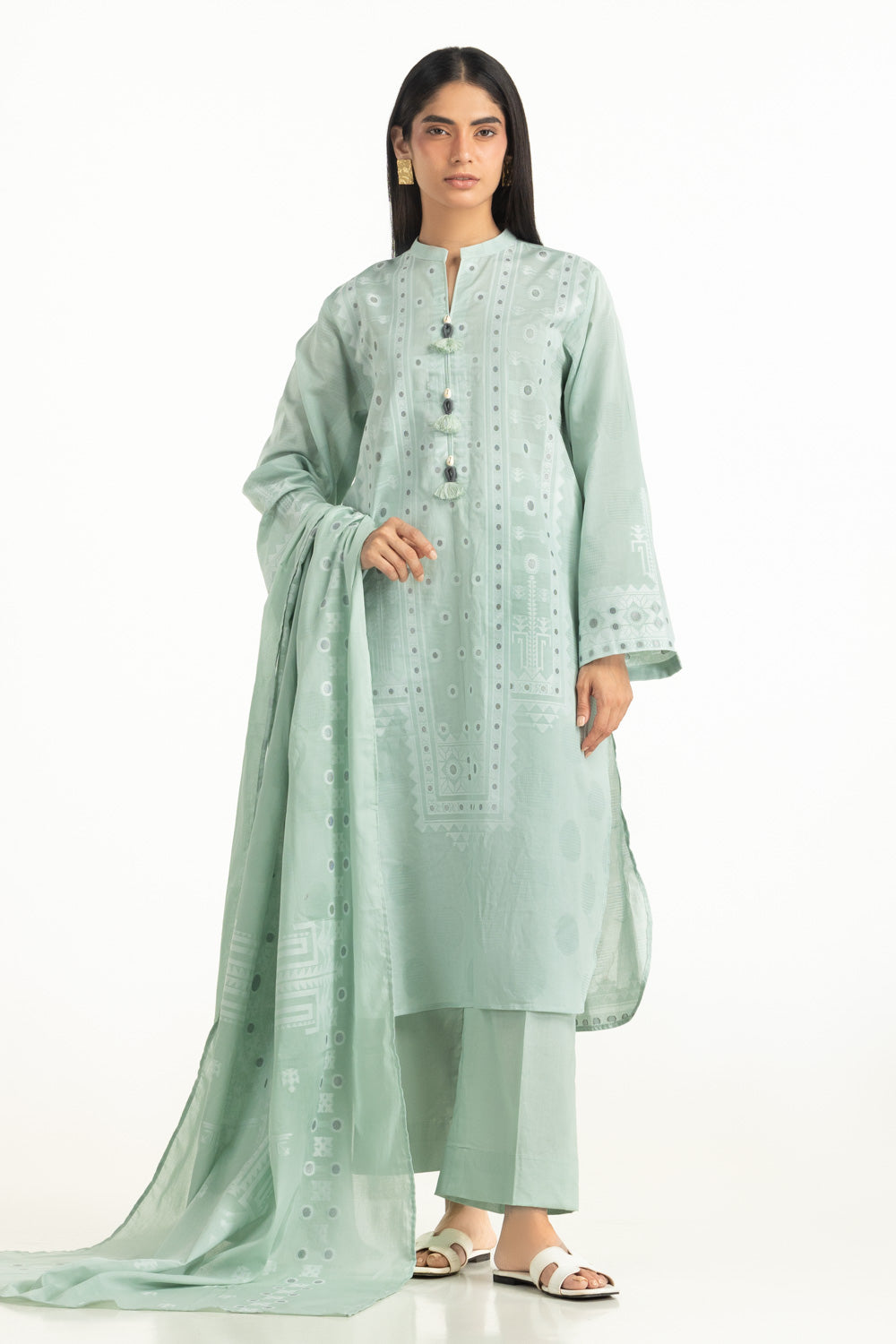 3Pc Jacquard Dyed Suit