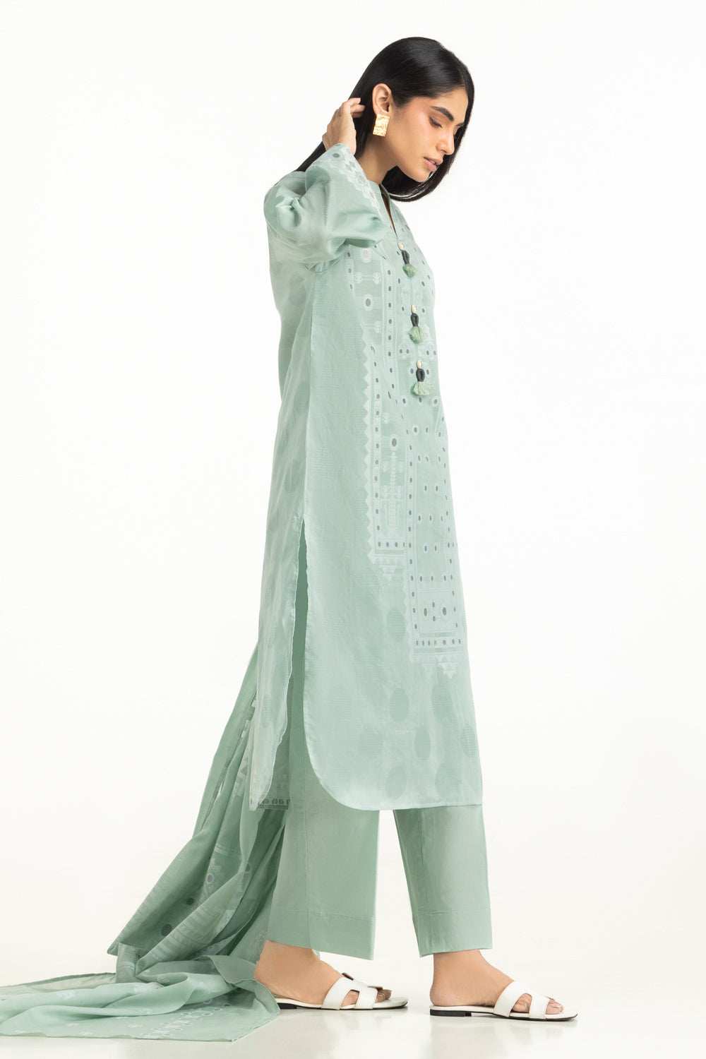 3Pc Jacquard Dyed Suit