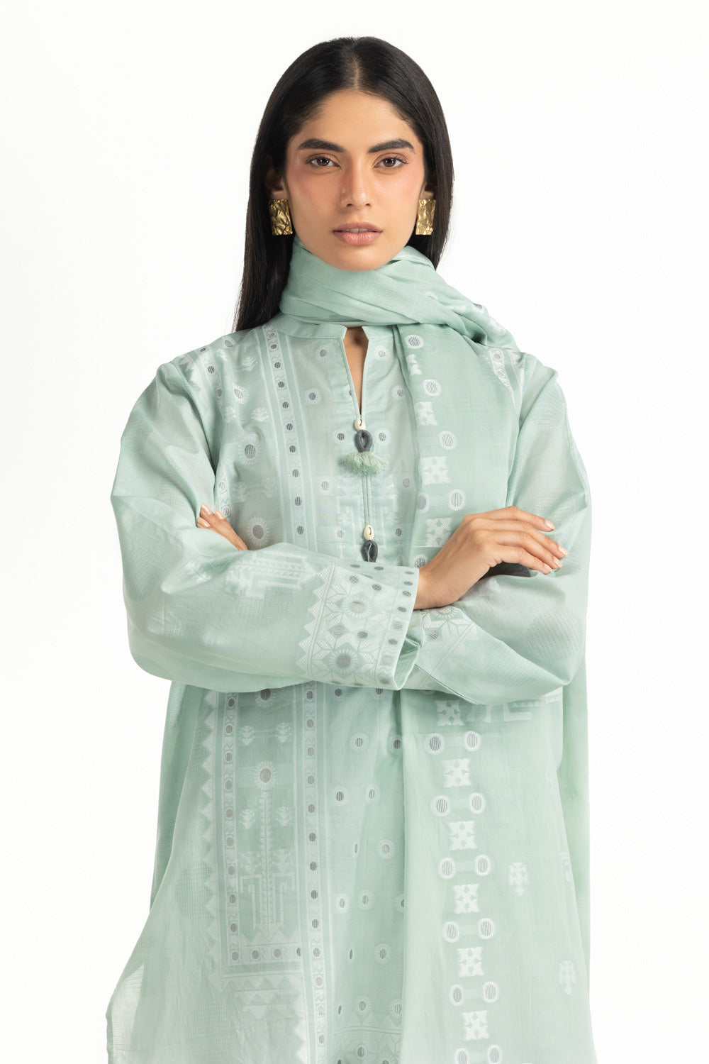 3Pc Jacquard Dyed Suit