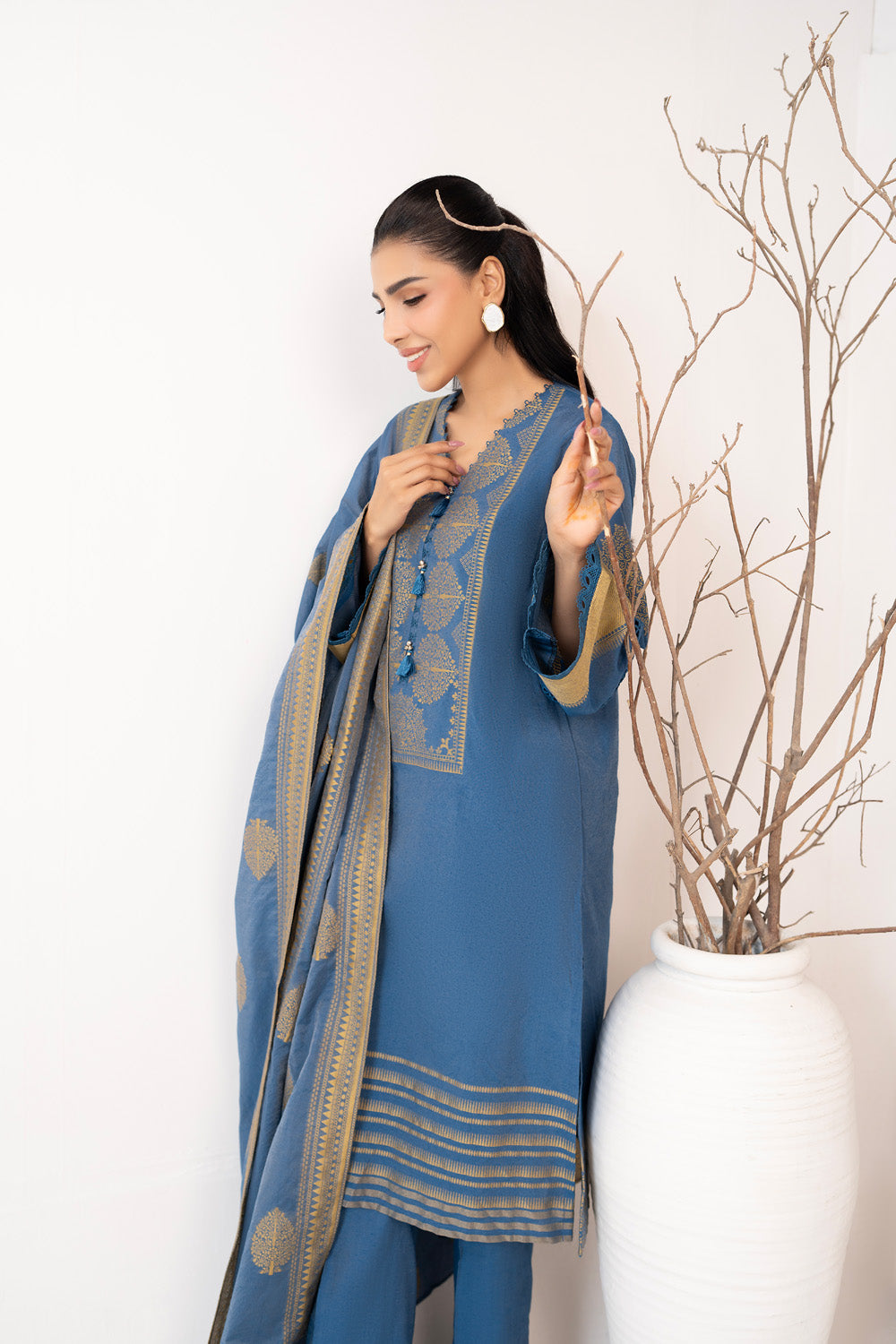 3Pc Jacquard Dyed Suit