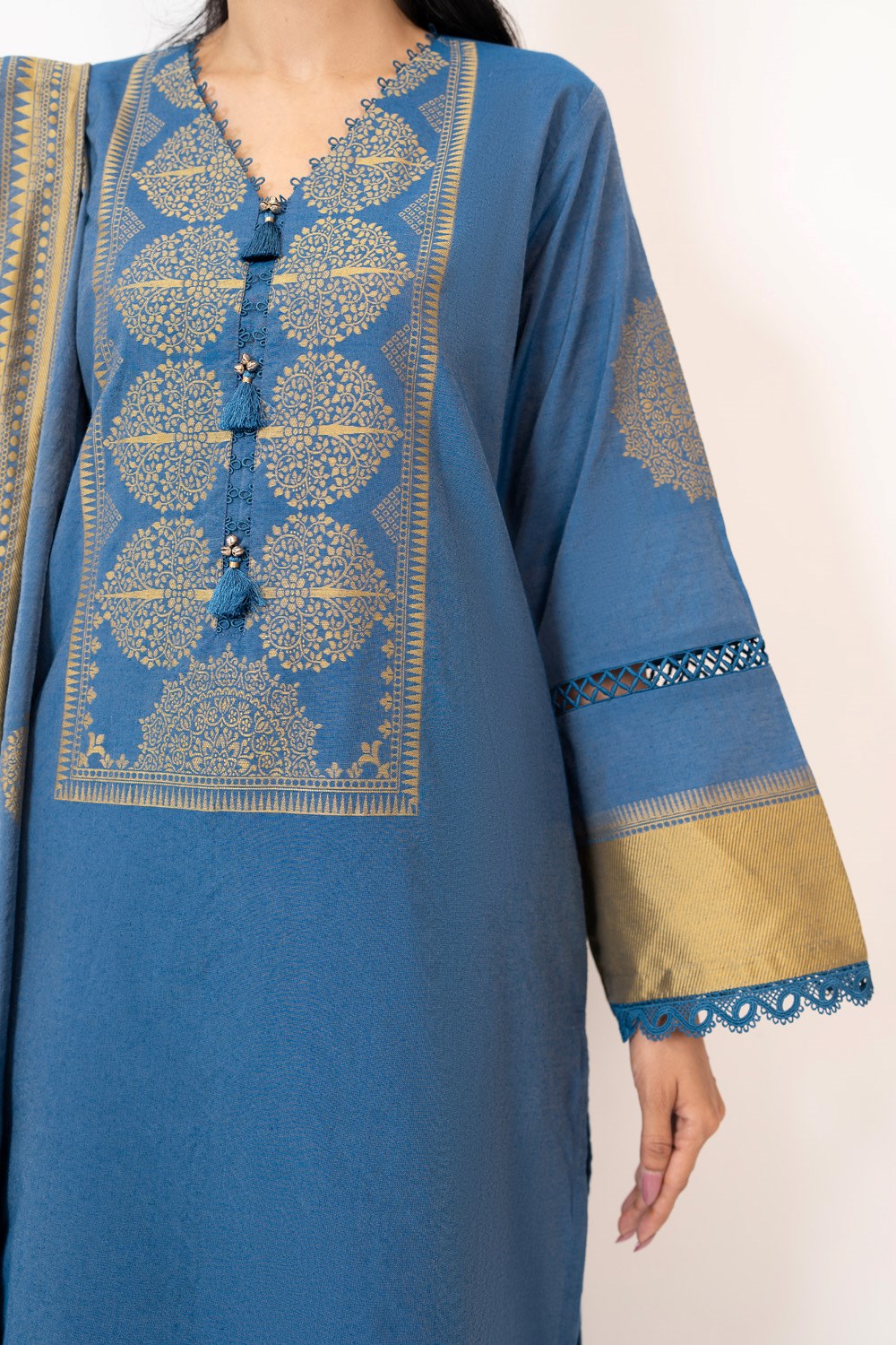 3Pc Jacquard Dyed Suit