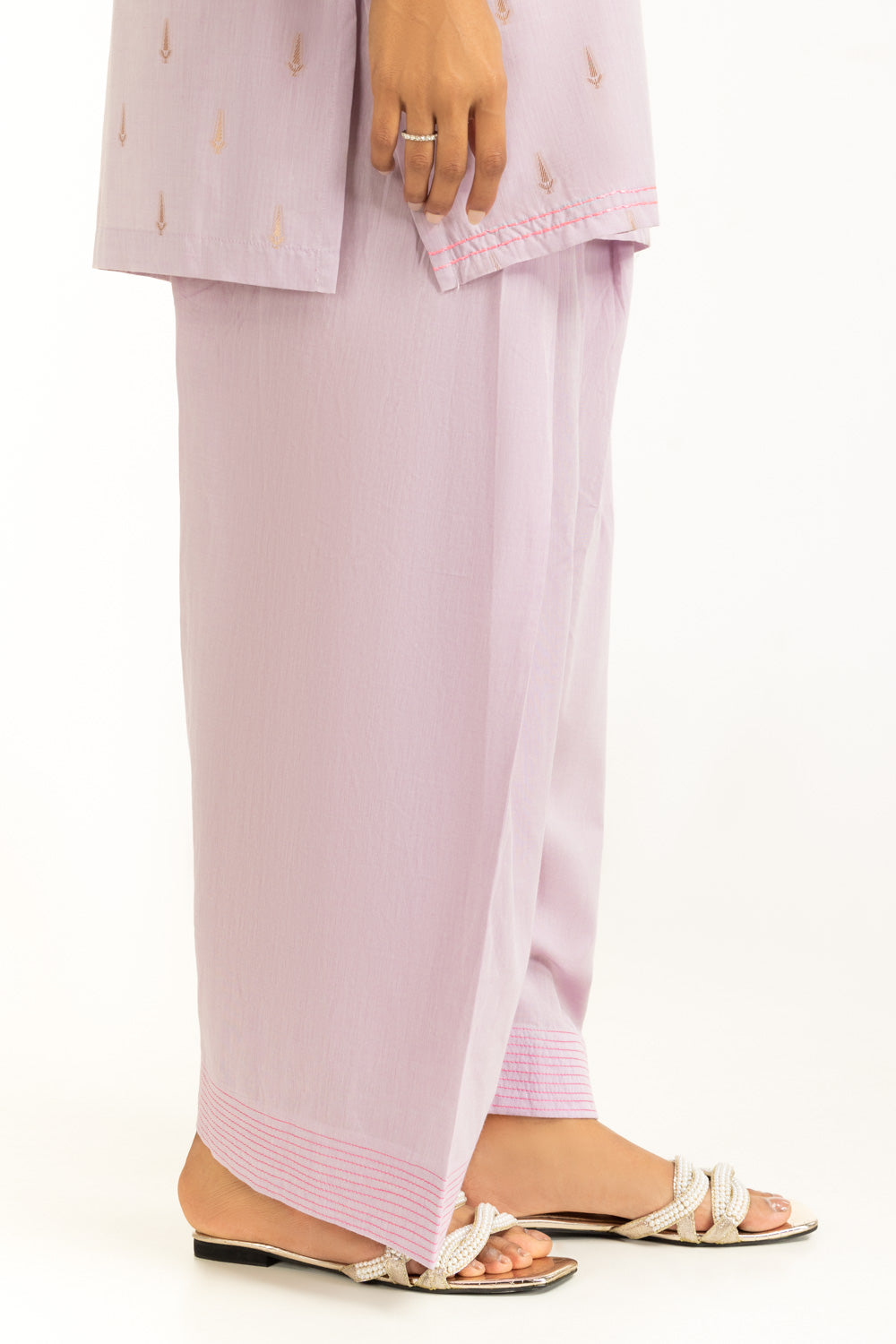 3Pc Jacquard Embroidered Suit