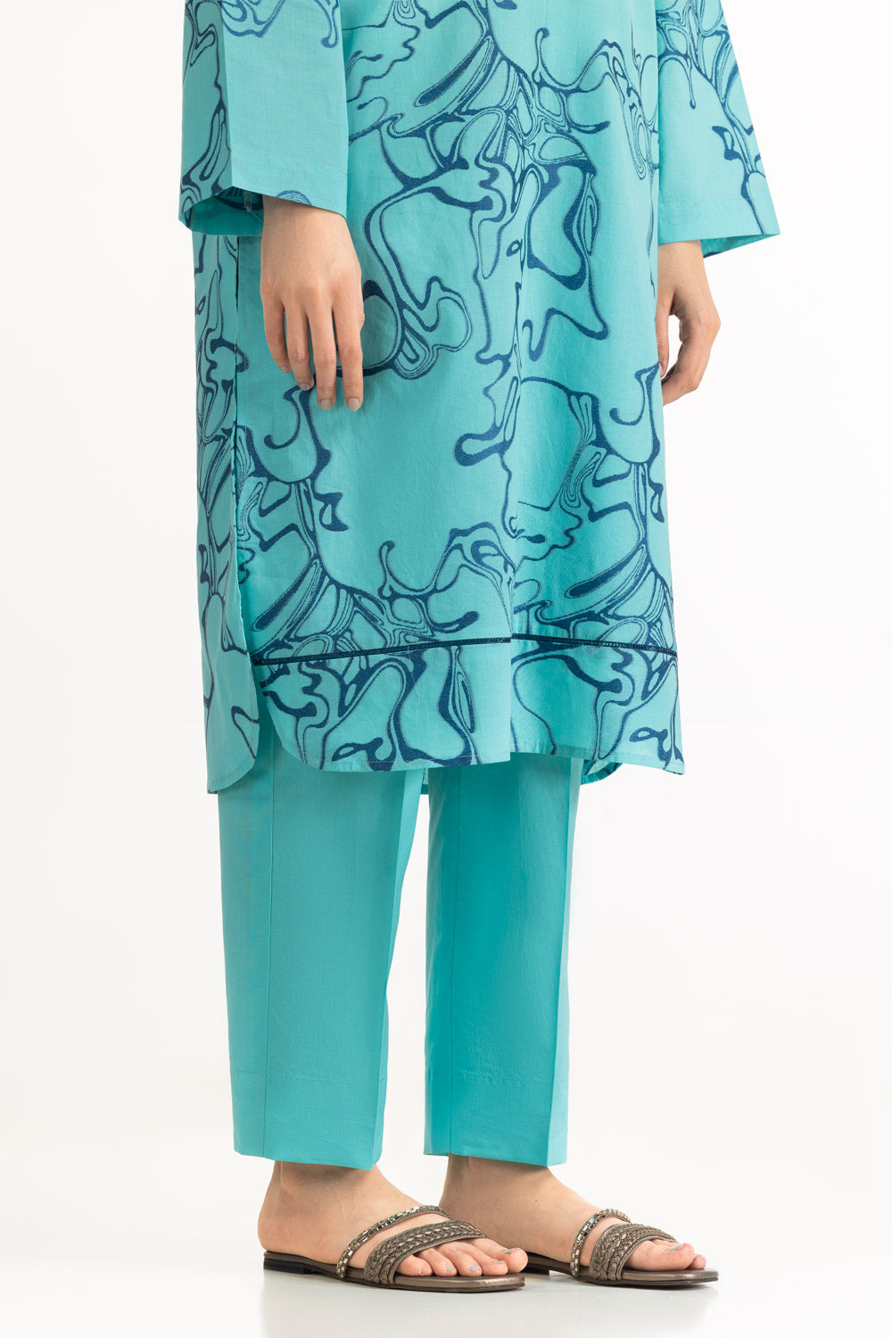 3Pc Jacquard Embroidered Suit