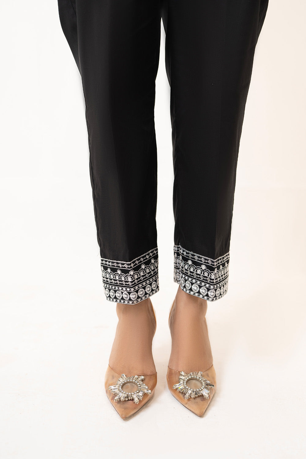 3Pc Jacquard Embroidered Suit