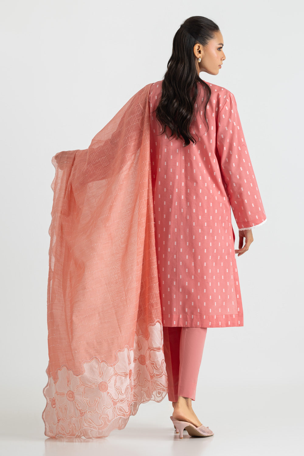 3PC Jacquard Embroidered Suit