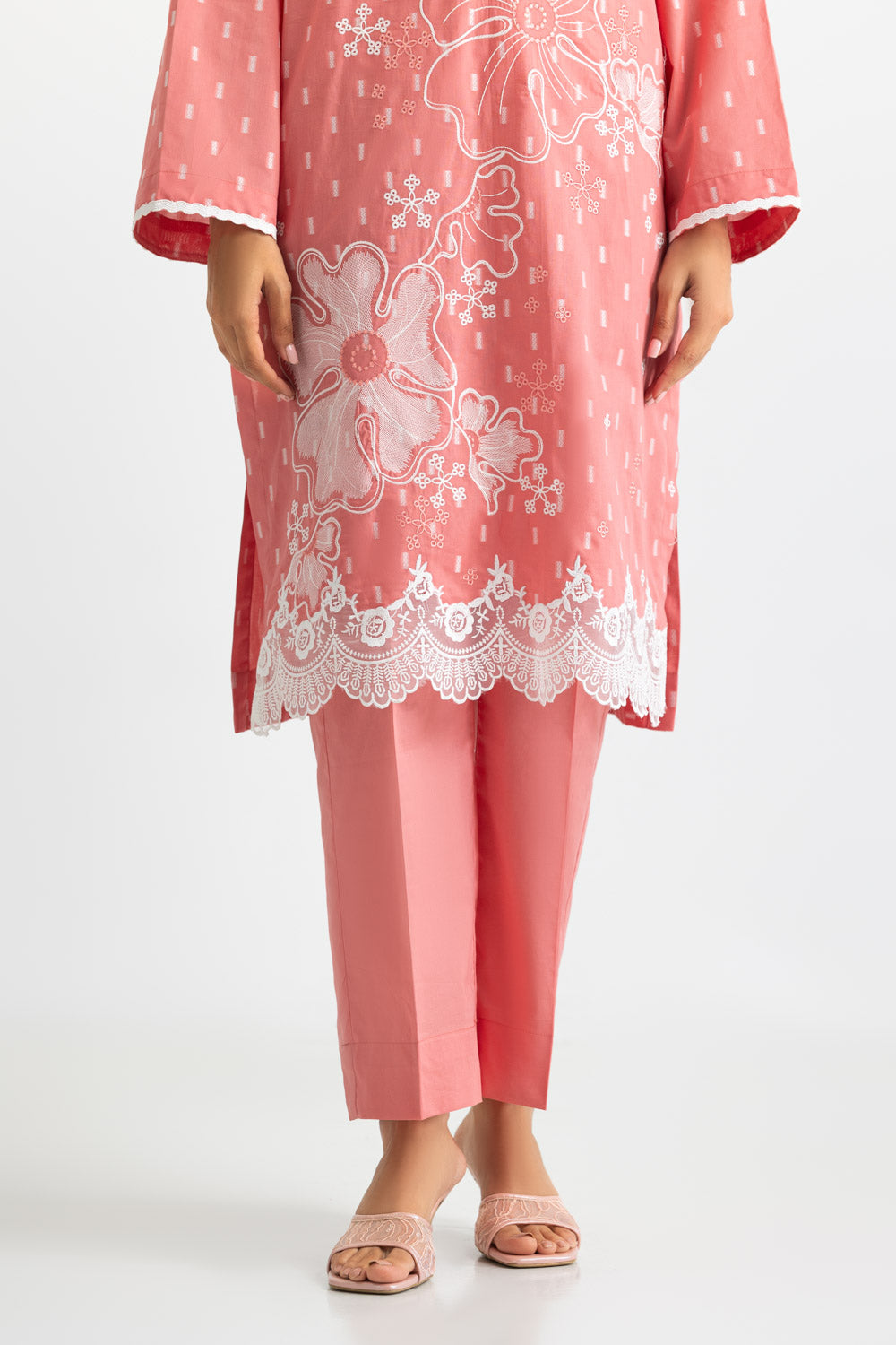 3PC Jacquard Embroidered Suit