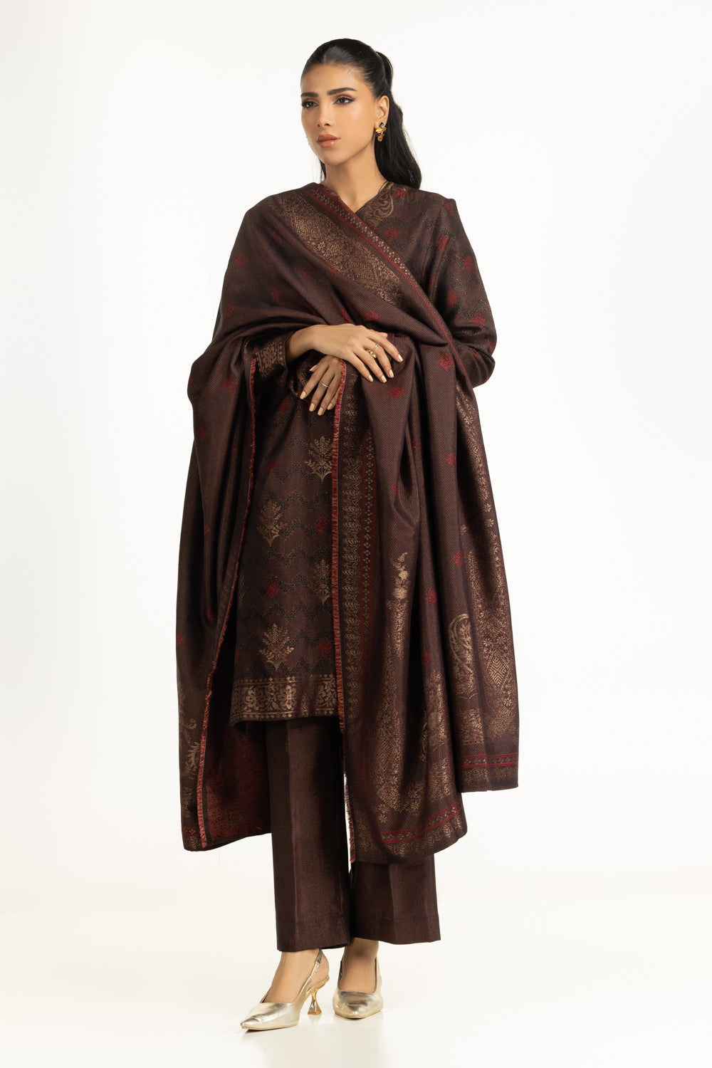 3Pc Jacquard Suit