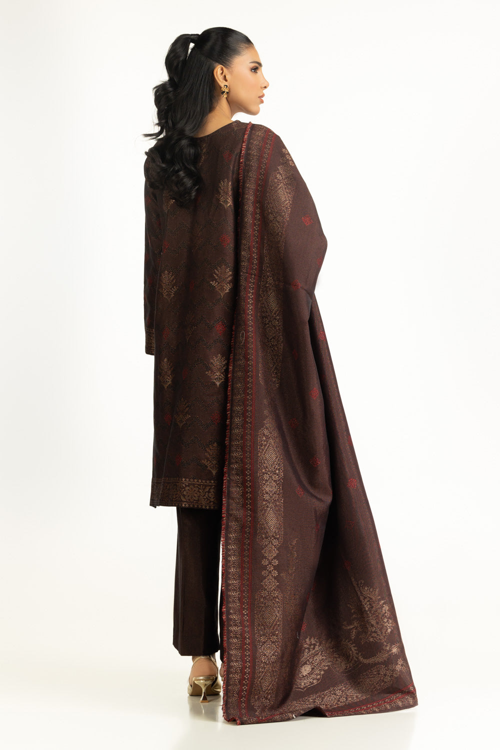 3Pc Jacquard Suit