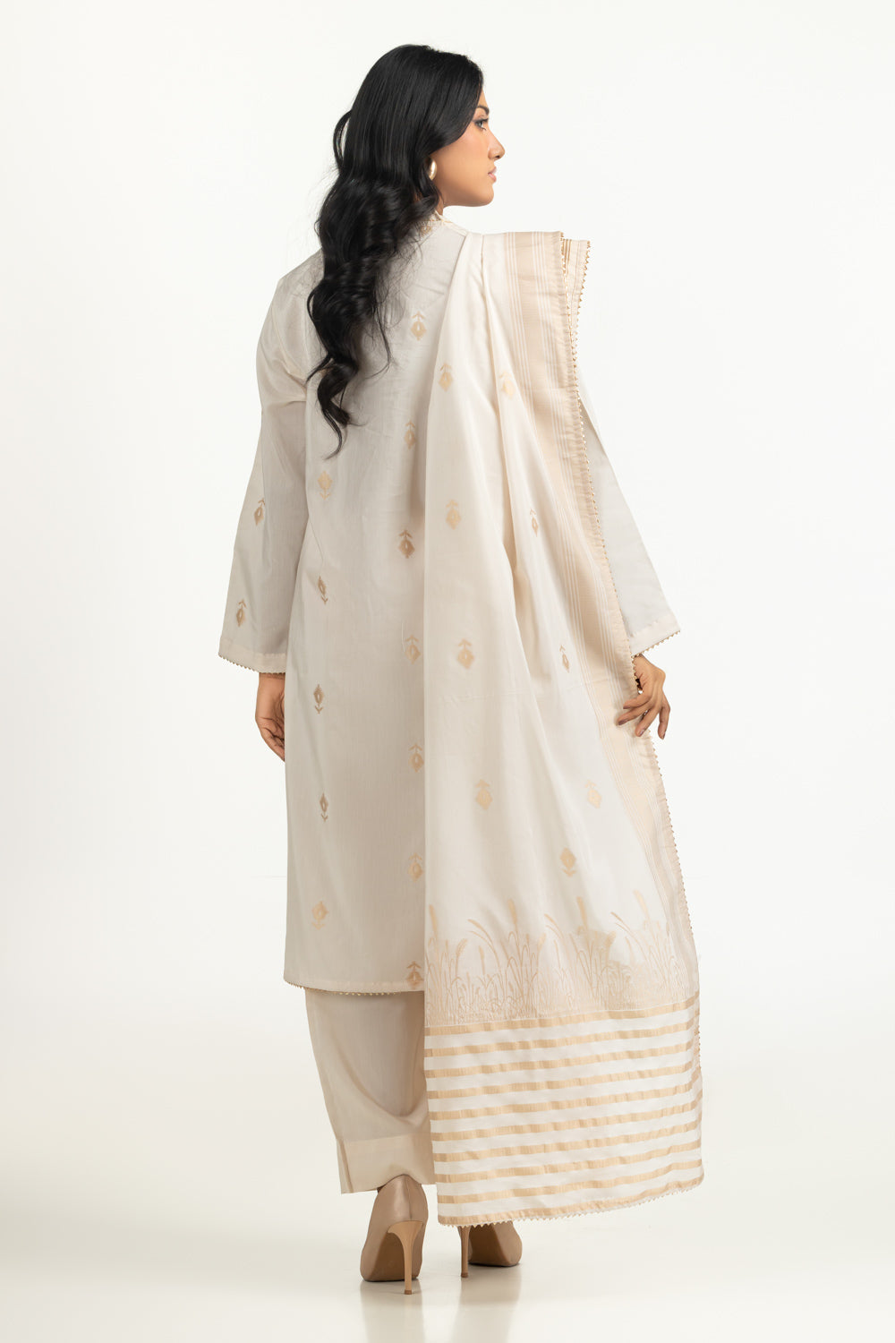 3Pc Jacquard Suit