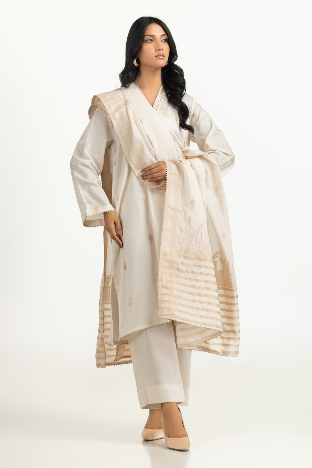 3Pc Jacquard Suit