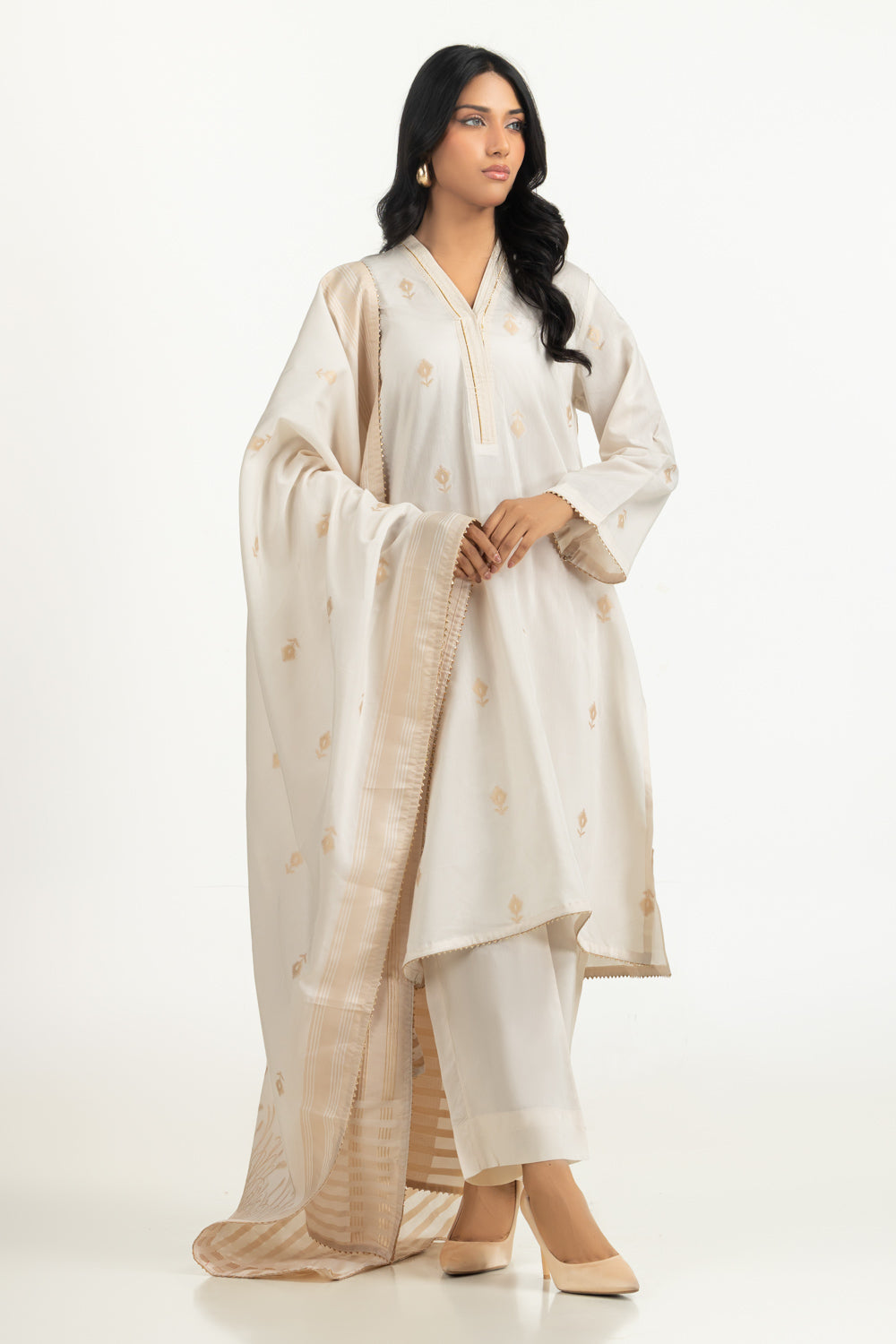 3Pc Jacquard Suit