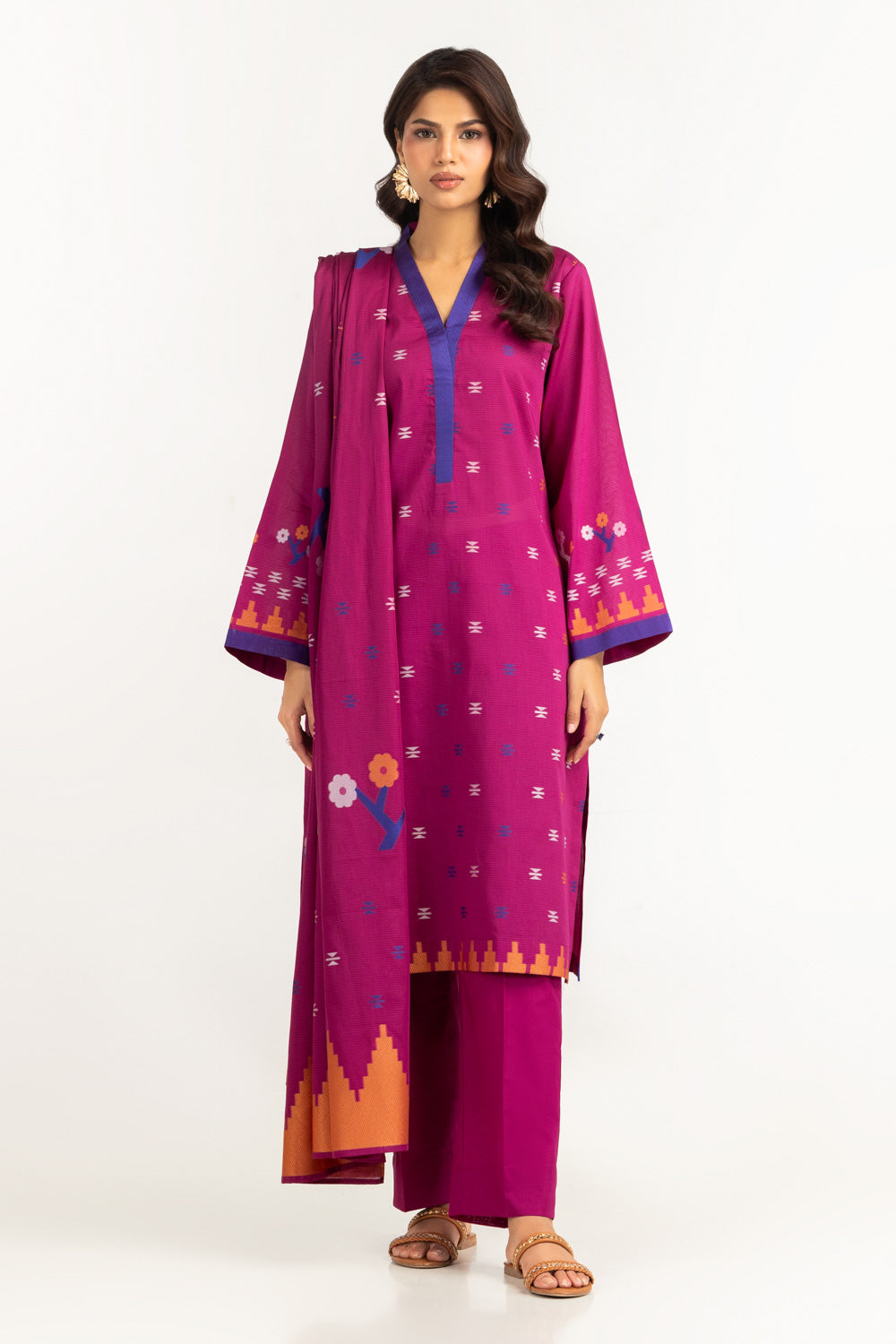 3Pc Jacquard Suit