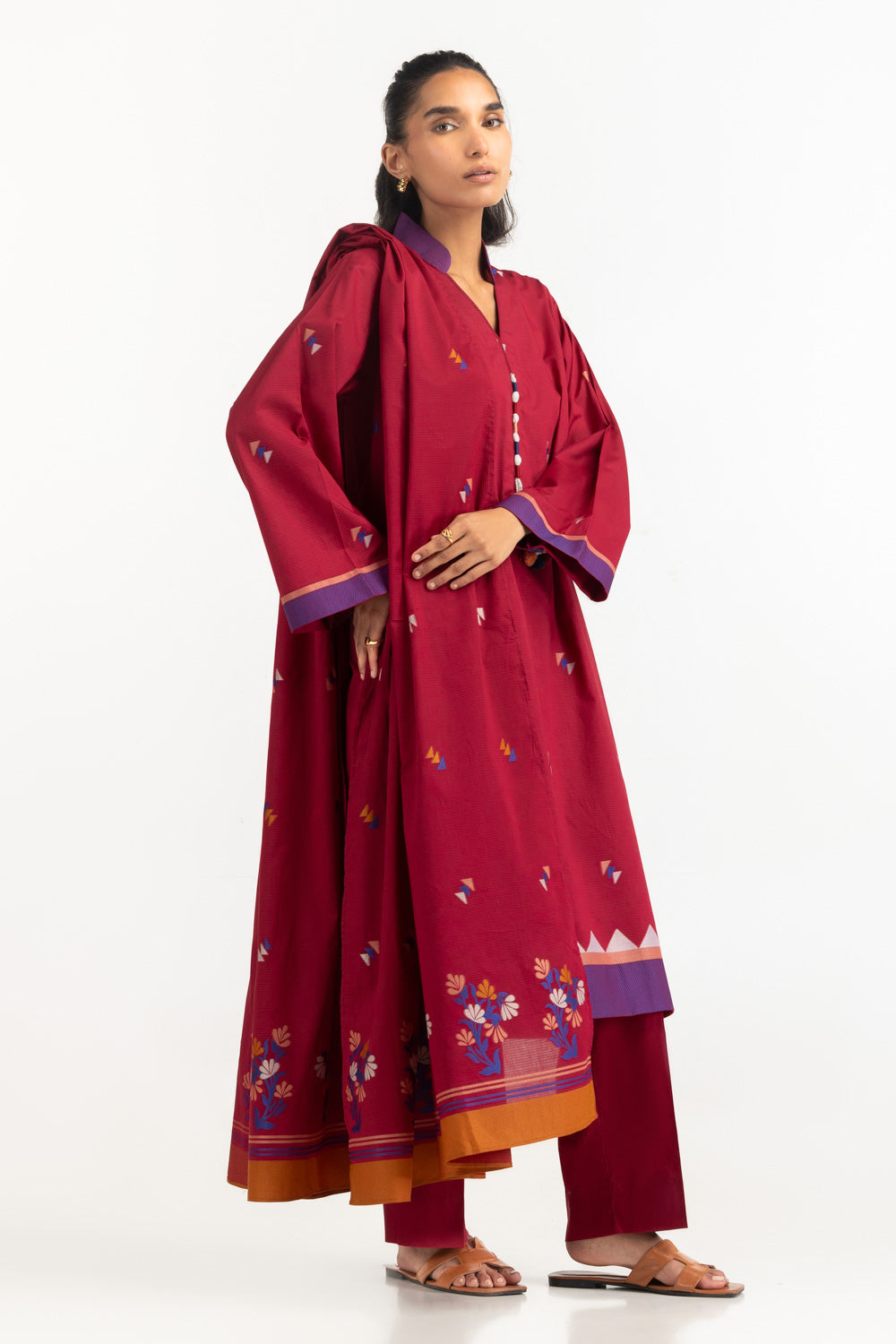 3Pc Jacquard Suit