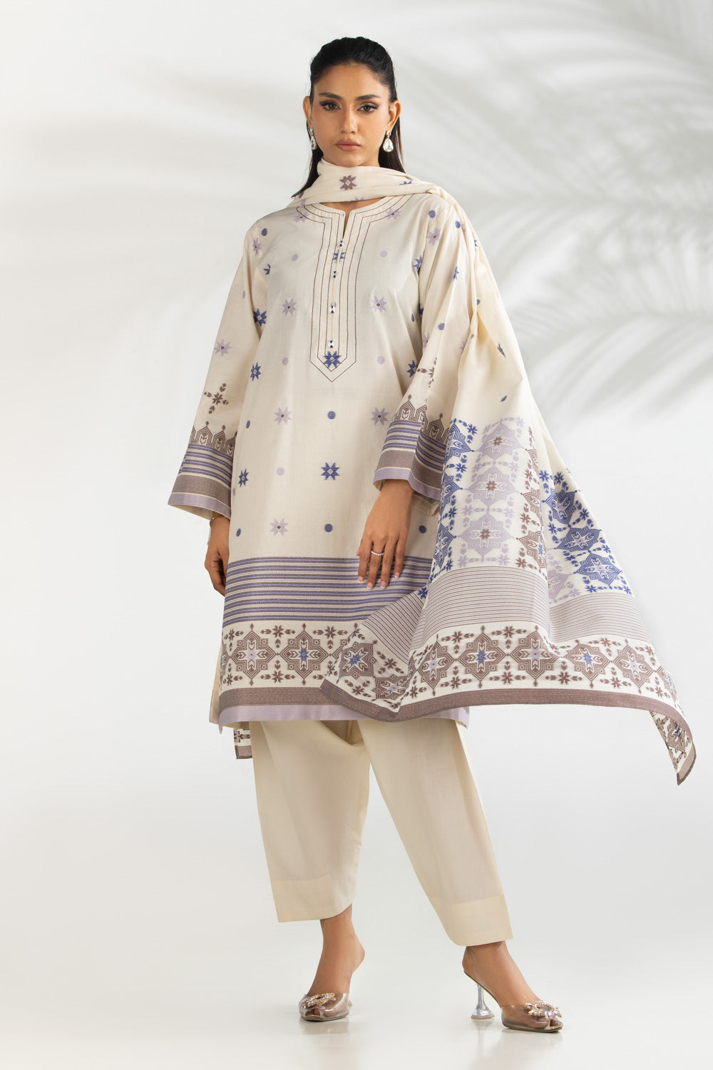 3Pc Jacquard Suit