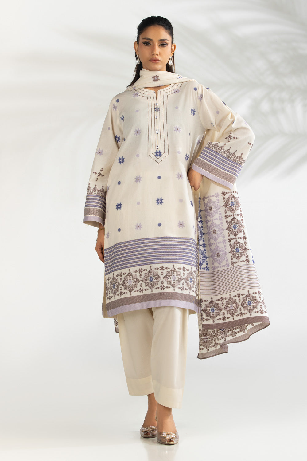 3Pc Jacquard Suit