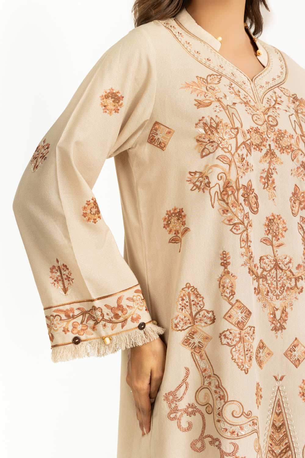 3Pc Karandi Embroidered Suit