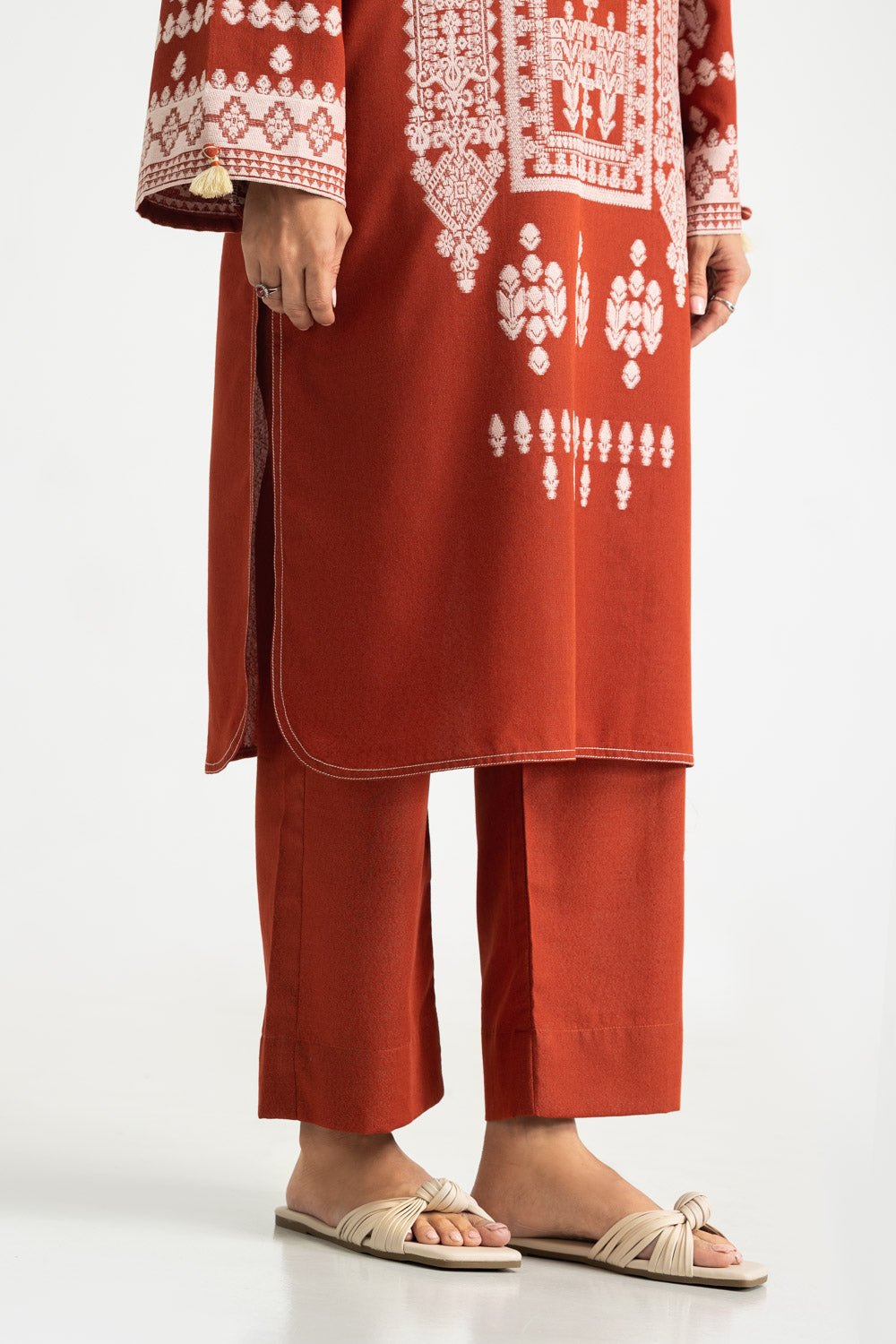 3PC Karandi Jacquard Embroidered Suit