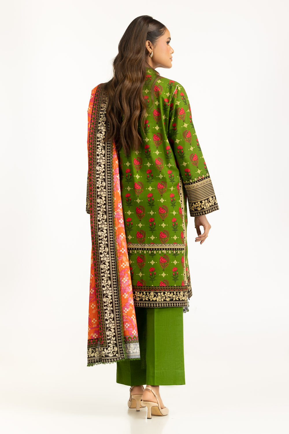 3Pc Khaddar Printed Suit