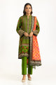 3Pc Khaddar Printed Suit