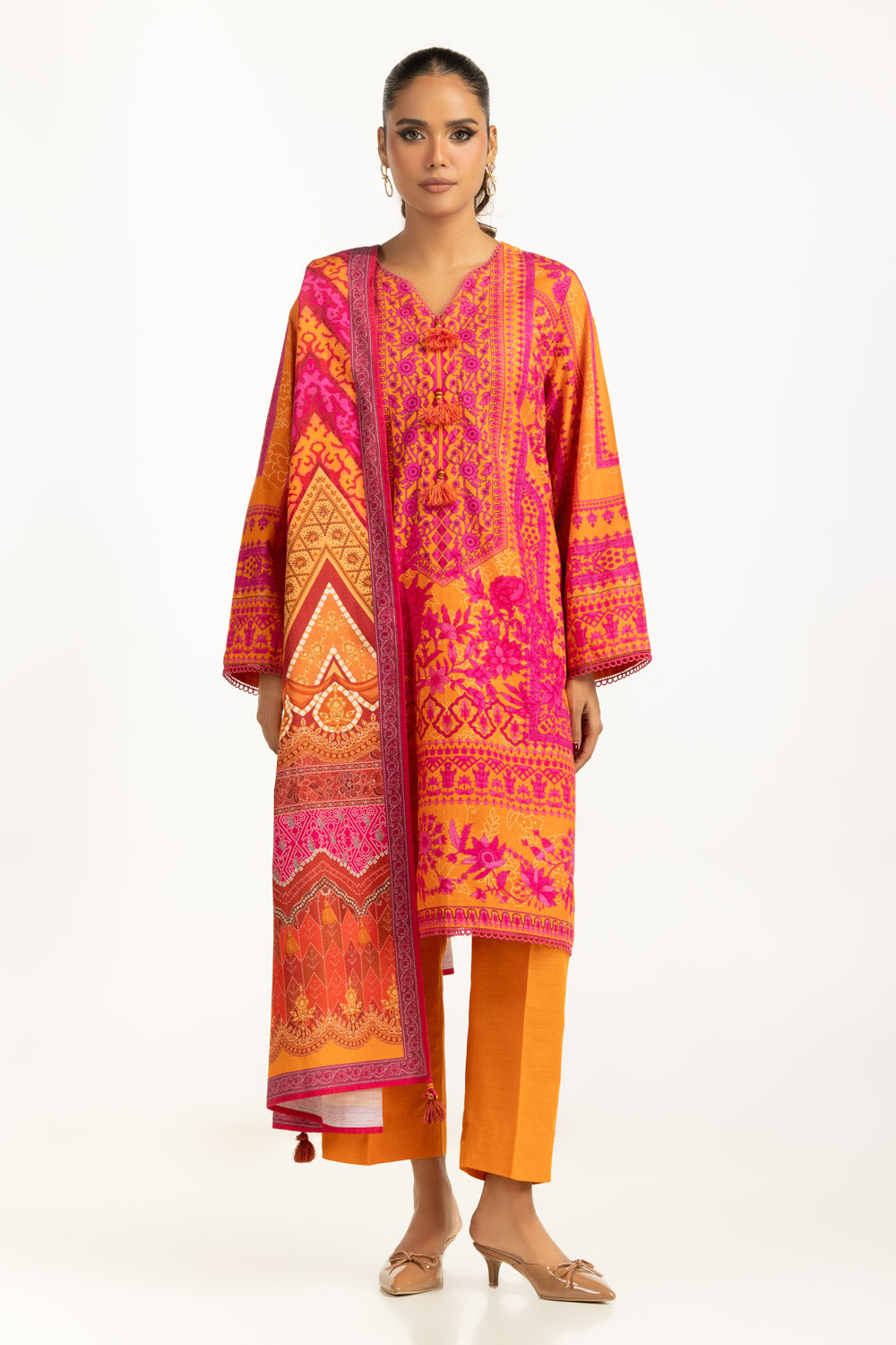 3PC Khaddar Printed Suit
