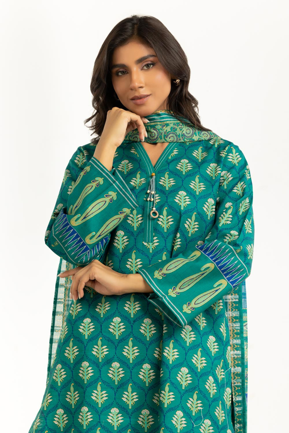 3PC Khaddar Printed Suit