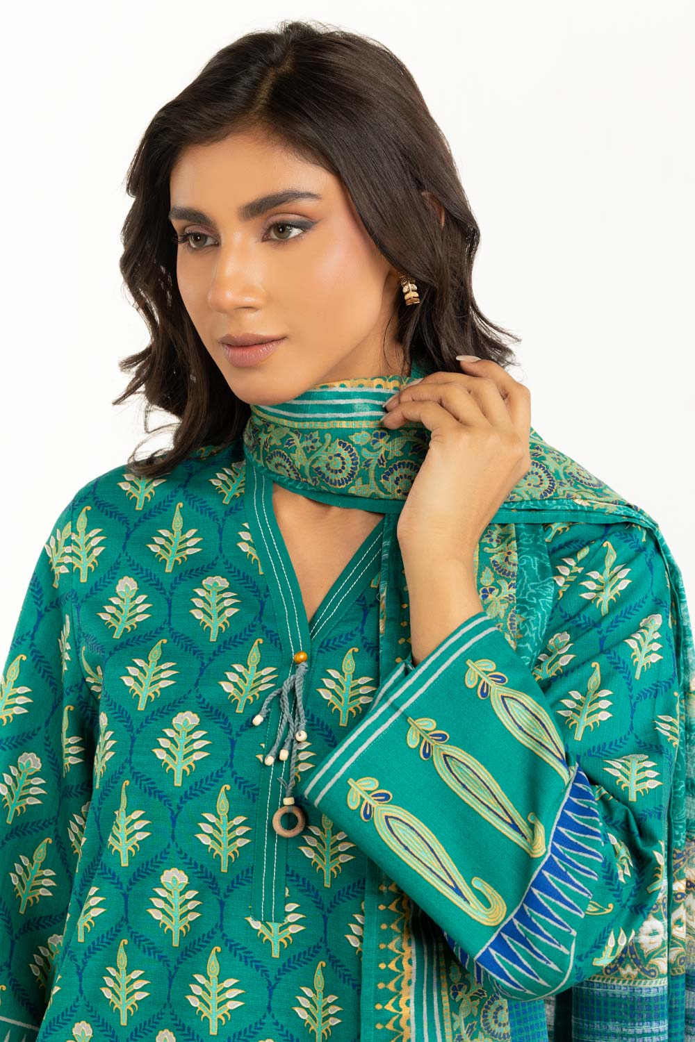 3PC Khaddar Printed Suit