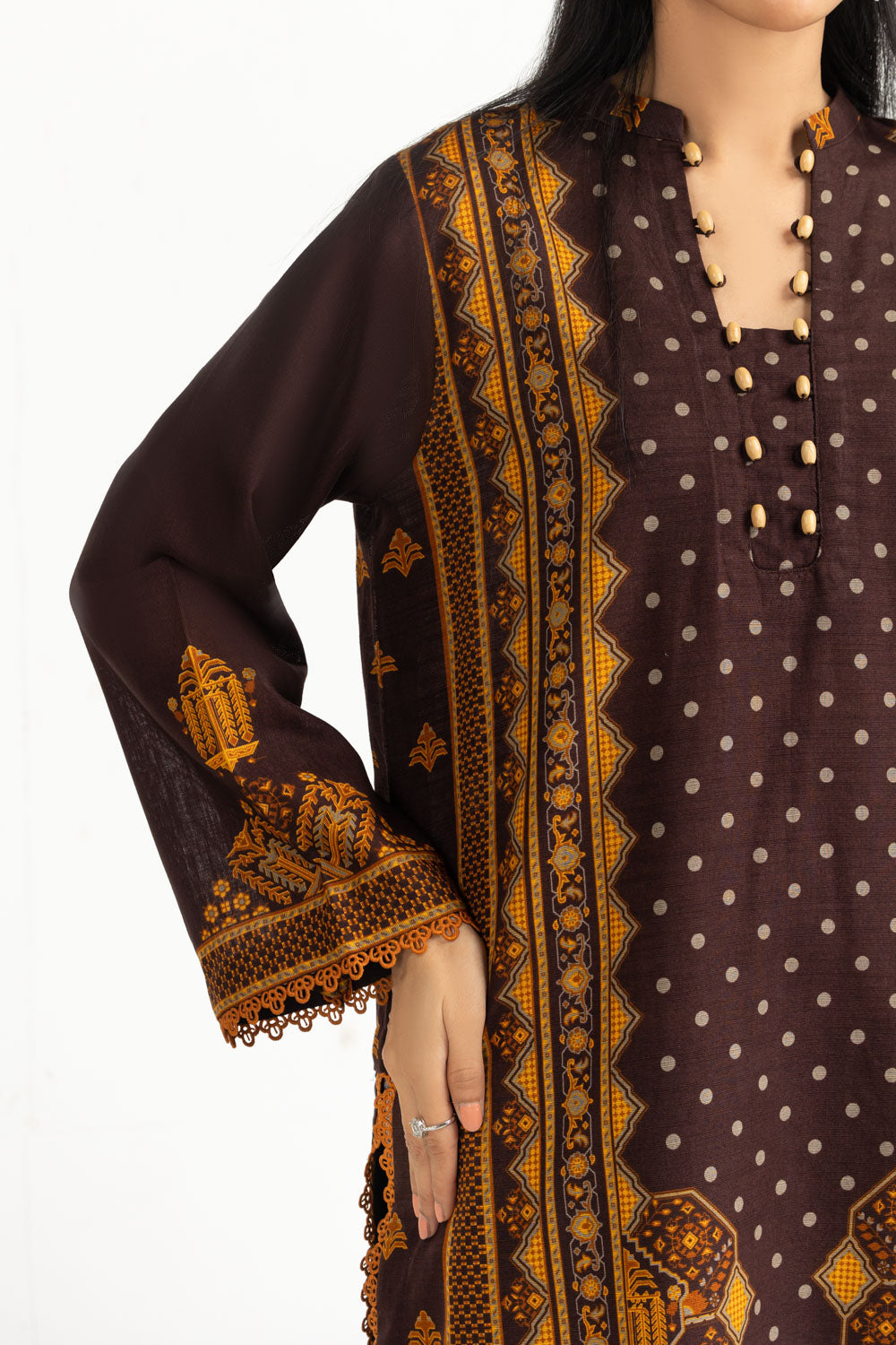 3Pc Khaddar Printed Suit