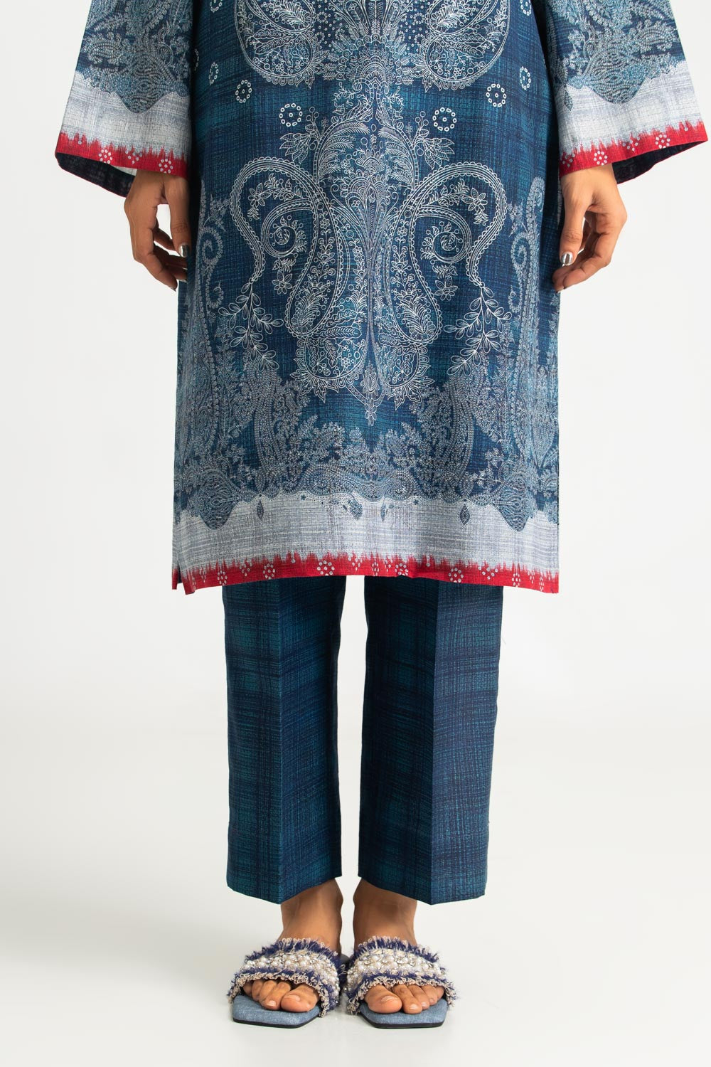 3PC Khaddar Printed Suit