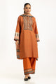 3Pc Khaddar Printed Suit With Embroidered