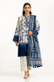 3Pc Khaddar Printed Suit With Embroidered