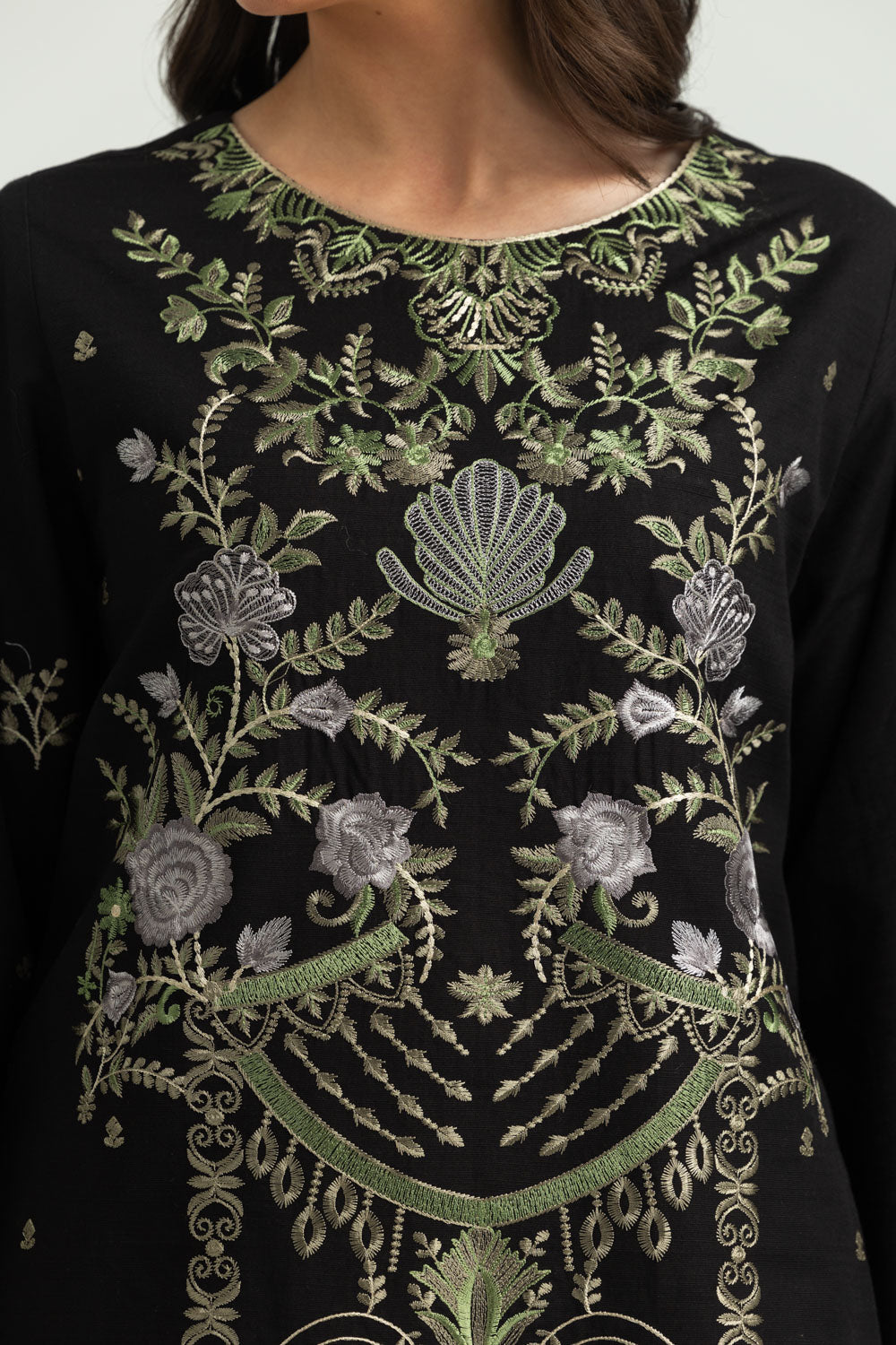 3PC Khaddar Slub Embroidered Suit